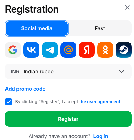 Follow 1win casino registration process and join today